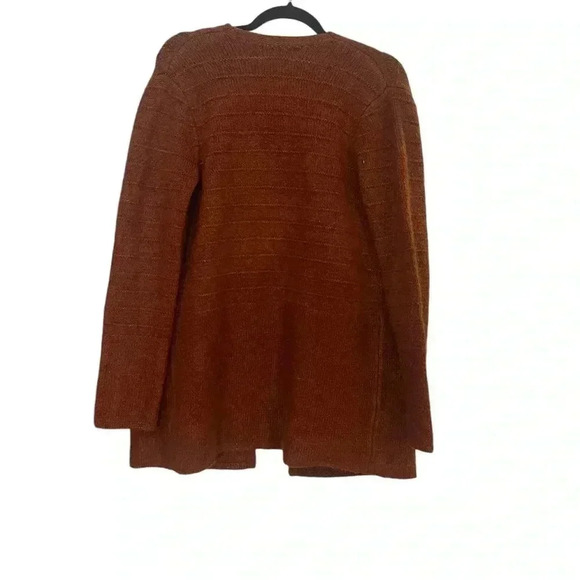 Old Navy Garter Coatigan open front cardigan coat in rust oversized XS - Picture 2 of 9